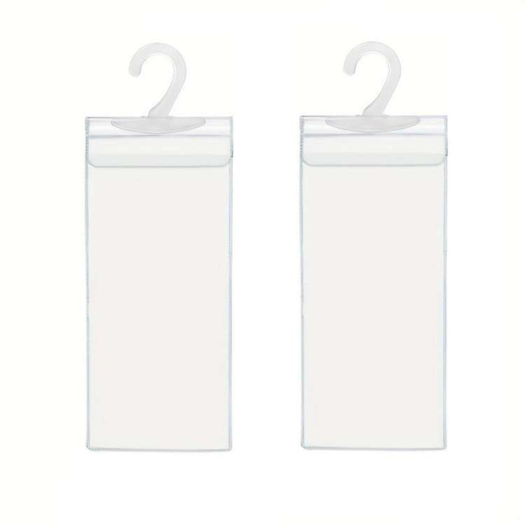 2pcs PVC Transparent Hook Bag Disability Placard Parking Sign Bag(29.5x12.7x0.4mm)