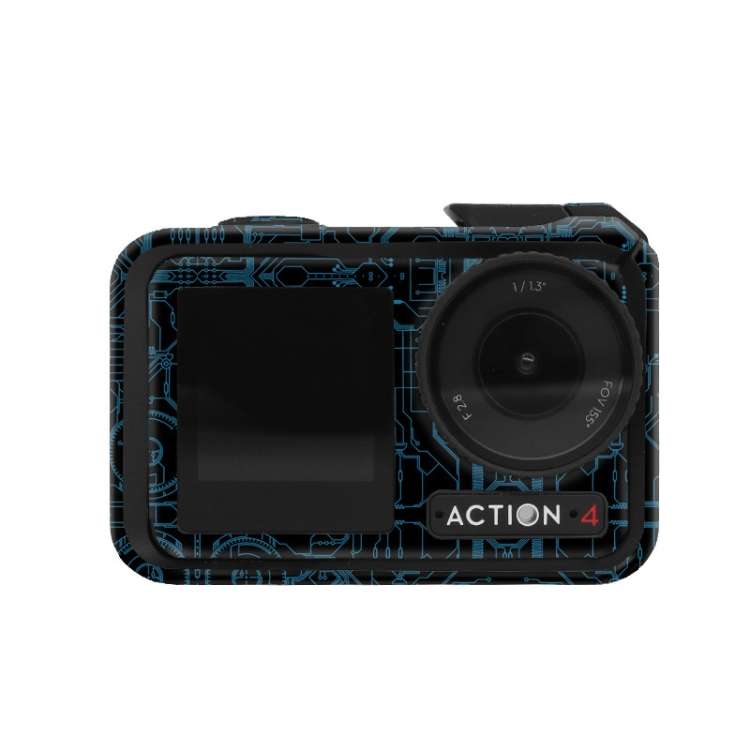 For DJI Action 4 Motion Camera Stickers All Inclusive Photo Frame Color Ch ... AC4-12 Circuit Blue