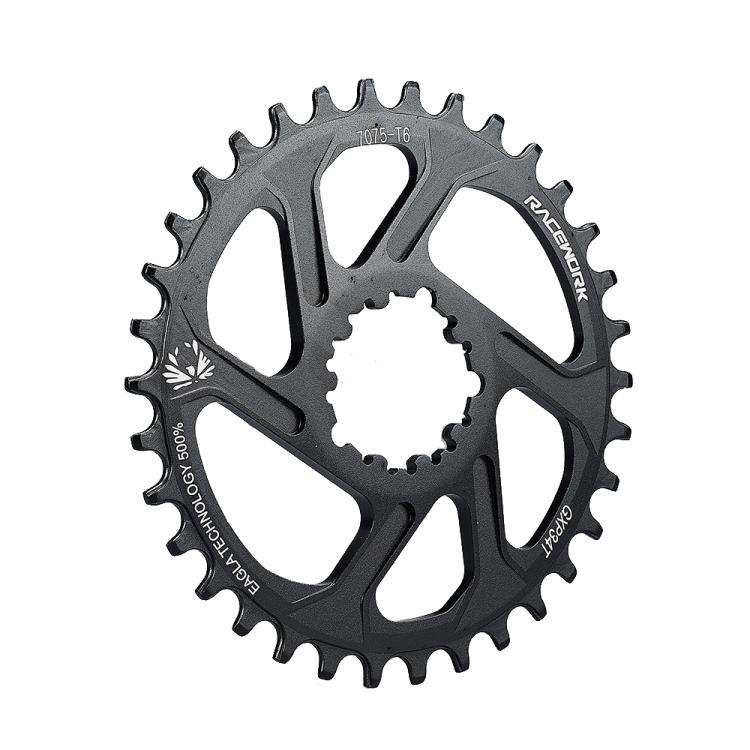 RACEWORK 7075-T6 For SRAM Mountain Bike Single Plate Round Bicycle Sprocket, Spec: 3mm 34T