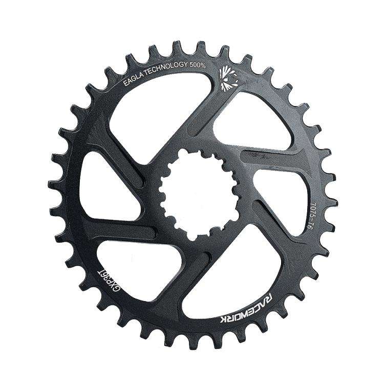 RACEWORK 7075-T6 For SRAM Mountain Bike Single Plate Round Bicycle Sprocket, Spec: 3mm 36T