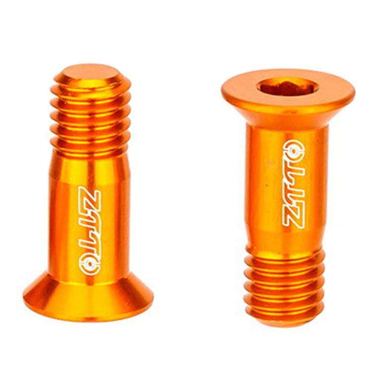2pcs ZTTO Bicycle Rear Derailleur Sprocket Screws M5 Modified Road Mountain Derailleu ... (Orange)