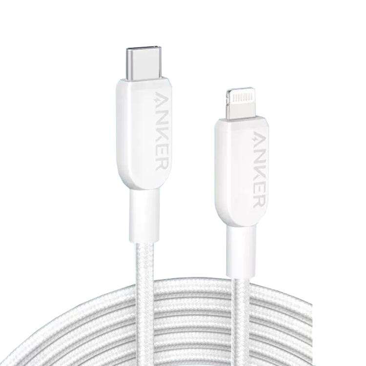 ANKER MFi Type-C To 8 Pin Fast Charging Braided Cable, Color: 0.9m White