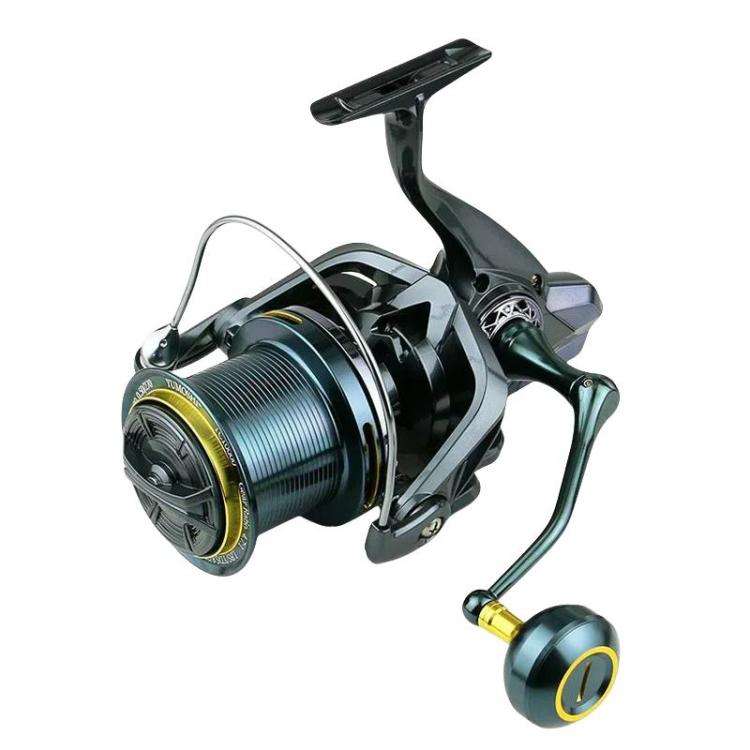 YUMOSHI TC14000 Guide Rod Structure All-Metal Spinning Reel Zero Backlash 4.7:1 Gear Ratio, Screw-