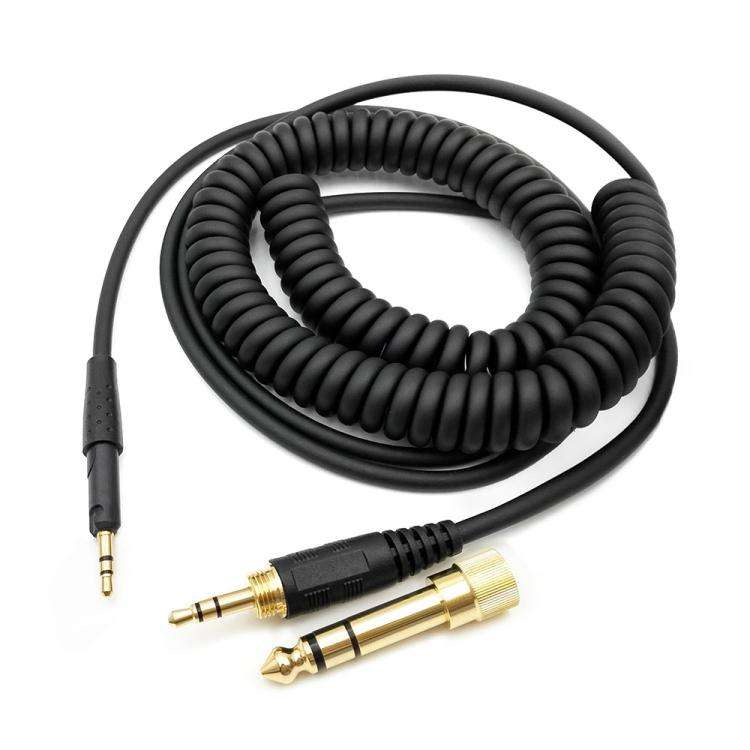 2.5mm To 3.5+6.35mm Plug Spring Headphone Cable for Sennheiser HD6 / HD8 / HD7 / HD598 ... (Black)
