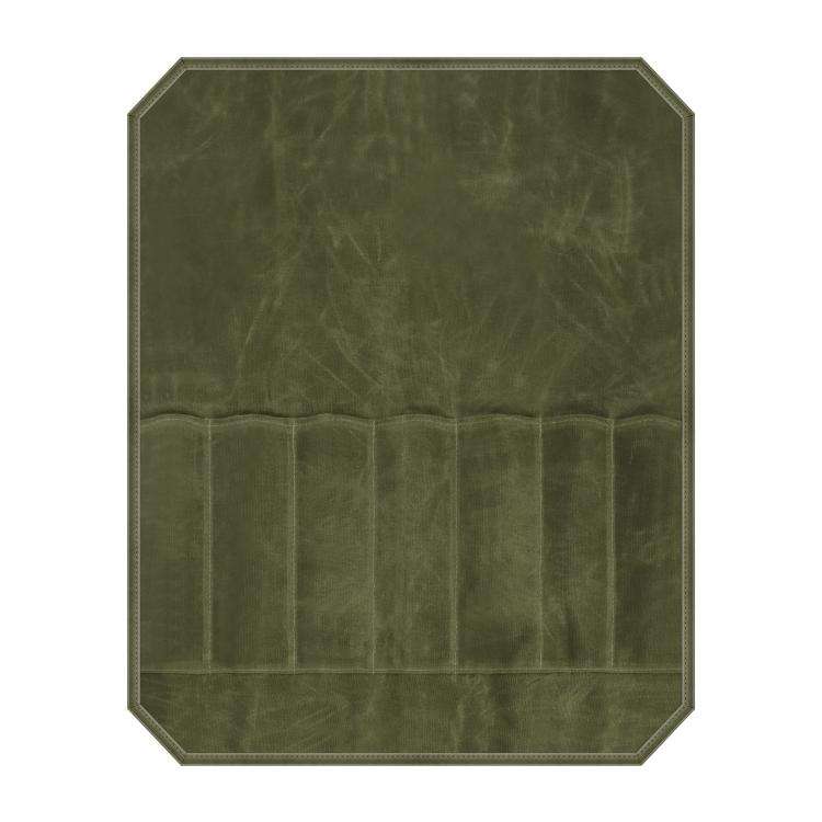 Wet Wax Canvas Knife Organizer Picnic Portable Storage Bag(Army Green)