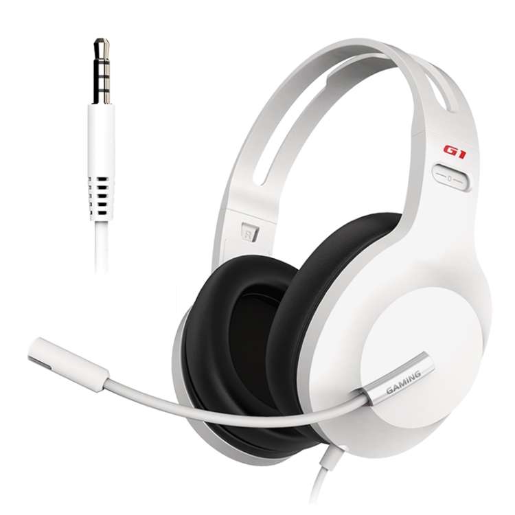 Edifier HECATE G1 Standard Edition Wired Gaming Headset with Anti-noise Microphone, Ca ... (White)