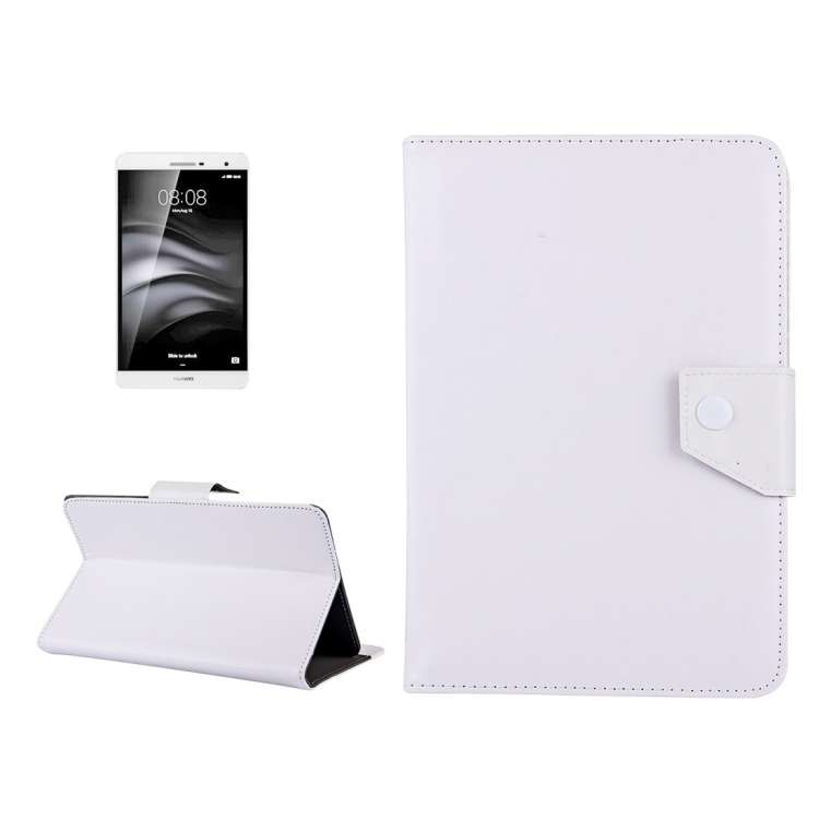 7 inch Tablets Leather Case Crazy Horse Texture Protective Case Shell with Holder for ... (White)