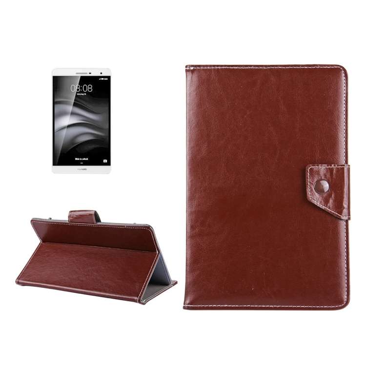7 inch Tablets Leather Case Crazy Horse Texture Protective Case Shell with Holder for ... (Brown)