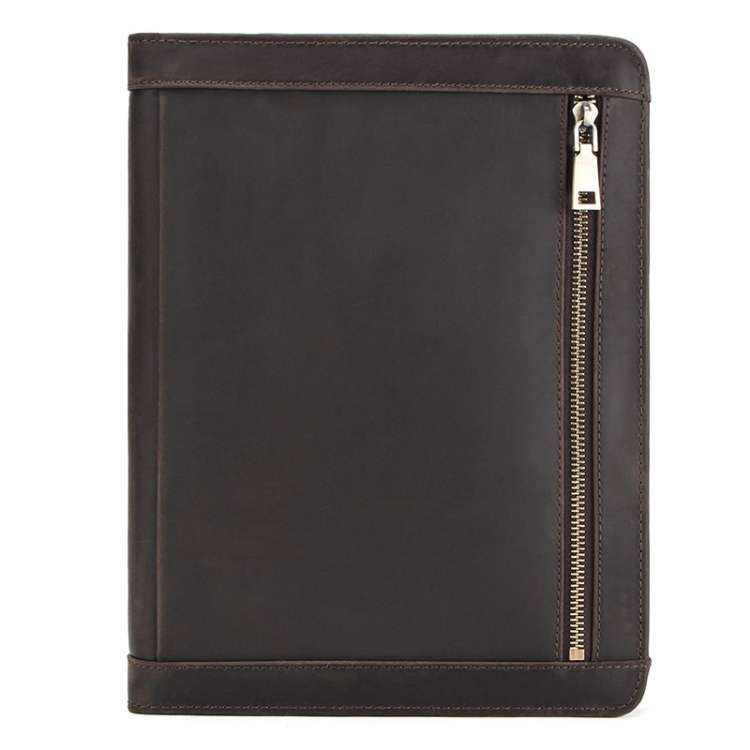 CF2015 For iPad Pro 11 / 10.5 / 9.7 inch Retro Crazy Horse Texture Zipper Multif ... (Dark Coffee)
