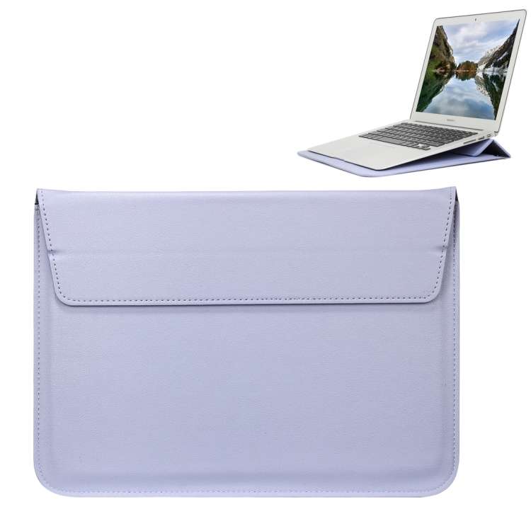 Universal Envelope Style PU Leather Case with Holder for Ultrathin Notebook Tabl ... (Blue Purple)