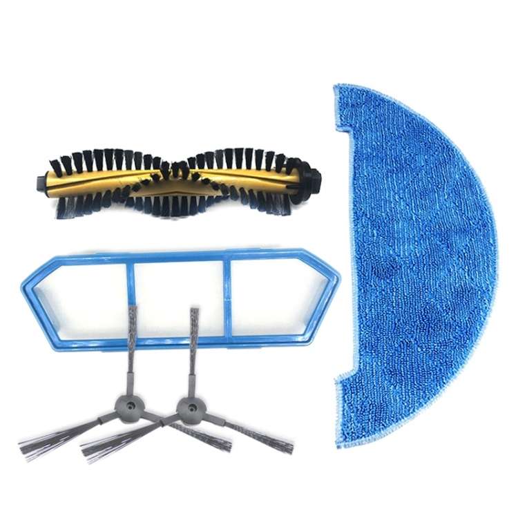 XI1750 A Pair Side Brushes K614 + K636 Rag + I205 Primary Effect Filter + I202 Main Brush for ILIF