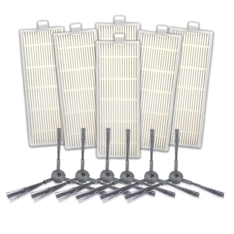 XI227 3 Pairs K614 Side Brushes *3+ 6 PCS I207 Filters for ILIFE A4 A4S A6