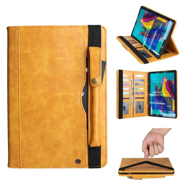 Crazy Horse Texture Horizontal Flip Leather Case for Galaxy Tab S 5E 10.5 / T720 / T7 ... (Yellow)