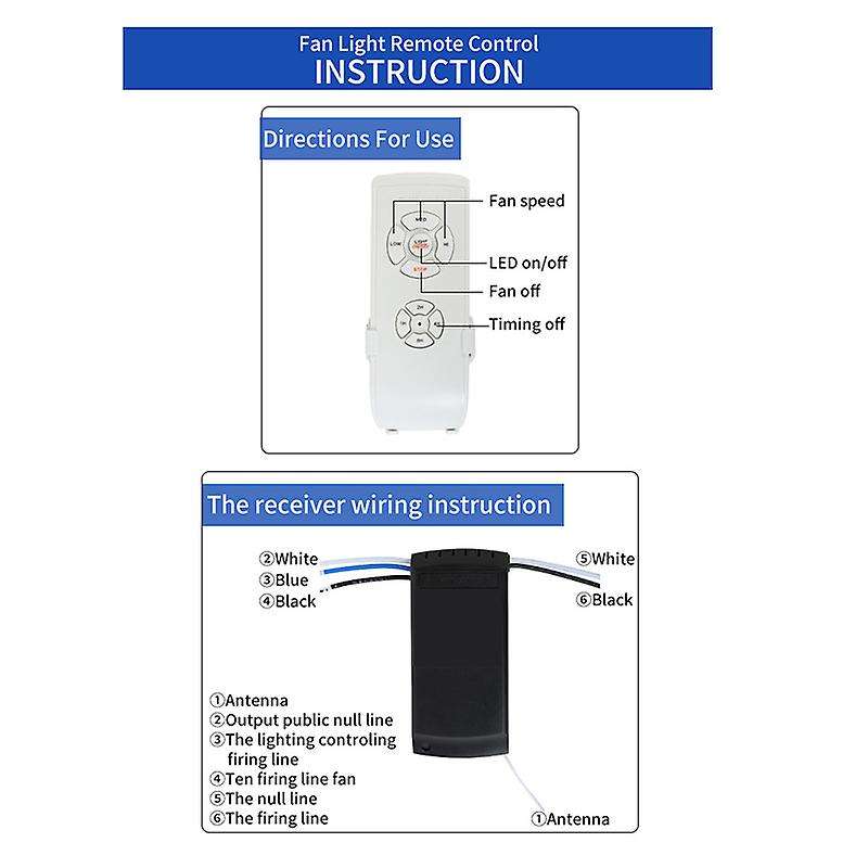 Ceiling Fan Remote Control Kit,speed,light & Timing Wireless Control