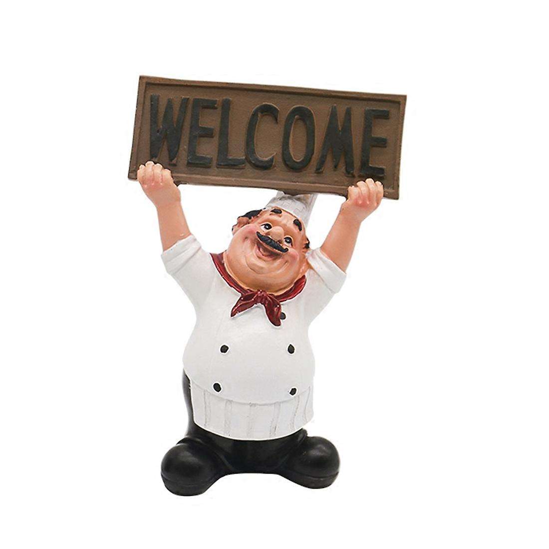 Chef Hands Up Welcome Sign "welcome" Little Crafts Decor Coffee Shop
