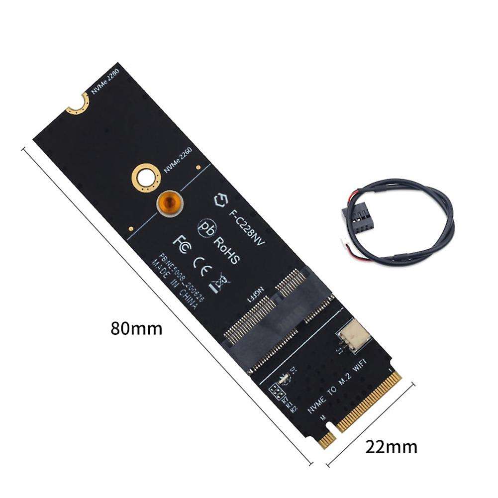 Wireless M.2 A+e Key Slot to M.2 M Key Wifi Bluetooth Adapter