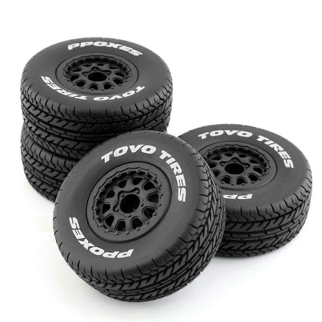 4pcs 112mm 1/10 Short Course Truck Tire Tyres Wheel with 12mm Hex