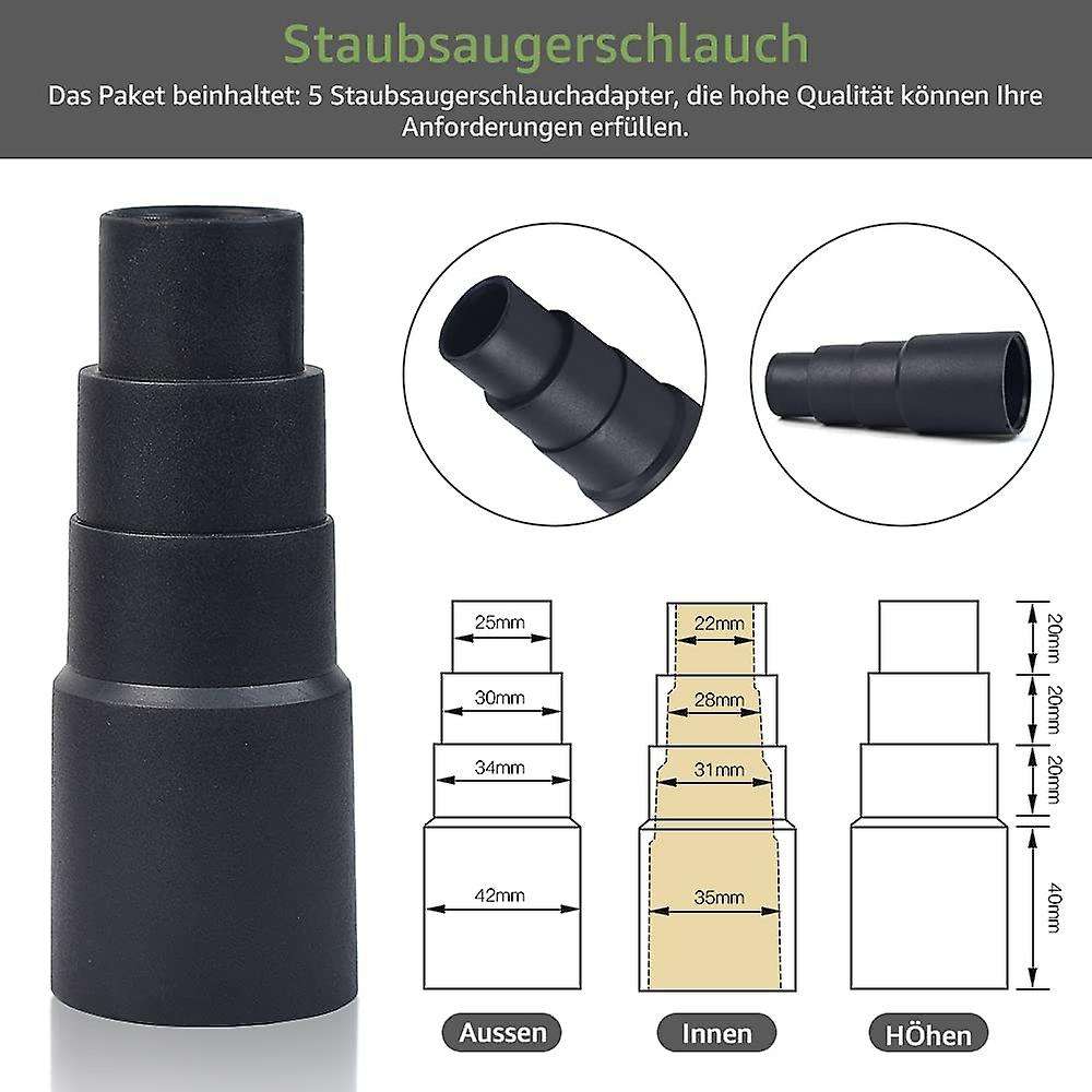 Adapter 5 Pack,for All Types Of Suction Interface Reducers for Vacuum