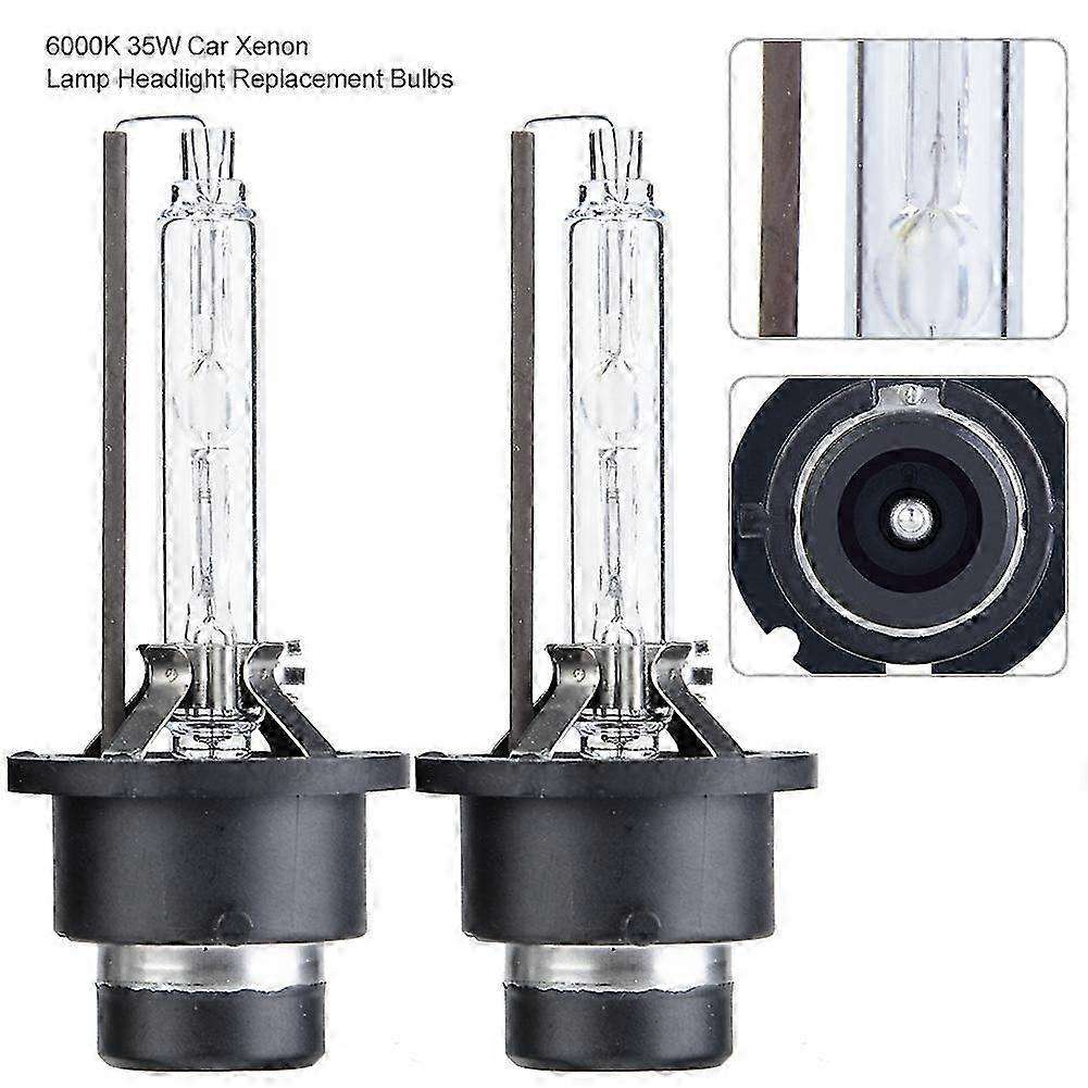 2Pcs D2S 6000K 35W Car Xenon Lamp Headlight Replacement Bulbs