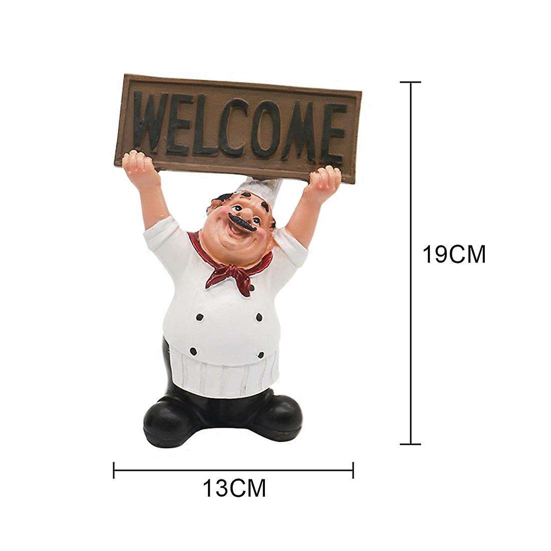 Chef Hands Up Welcome Sign "welcome" Little Crafts Decor Coffee Shop