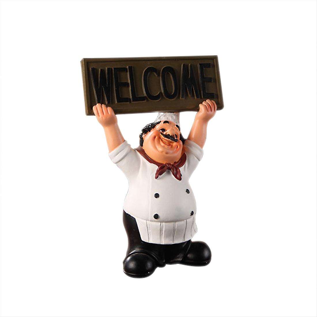 Chef Hands Up Welcome Sign "welcome" Little Crafts Decor Coffee Shop