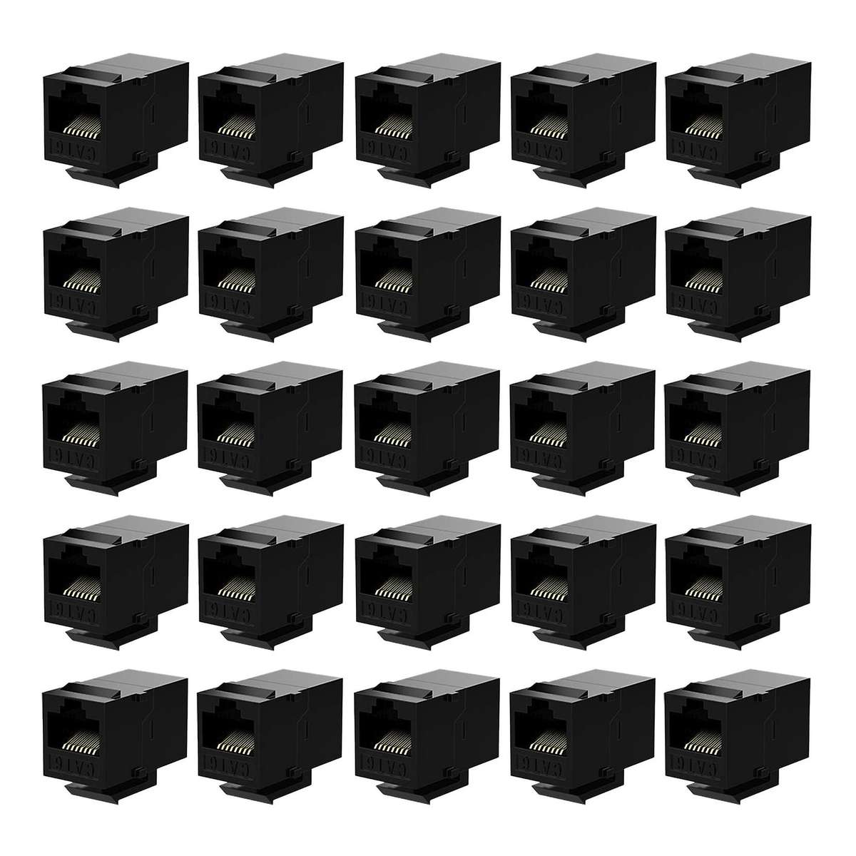 25 Pcs Rj45 Coupler Cat6 Coupler Female to Female Insert Coupler