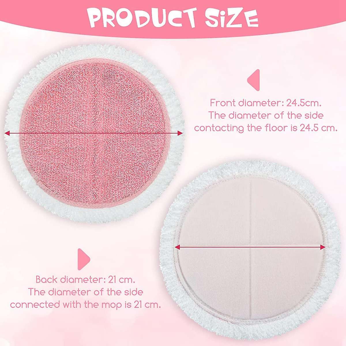 6 Pcs Replacement Cleaning Pads Spin Electric Mop Pads