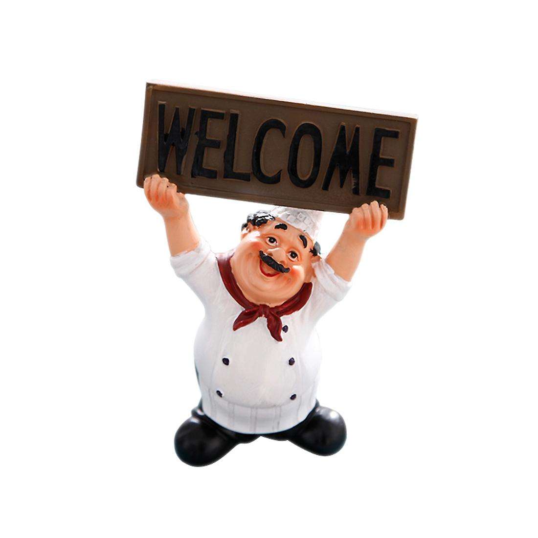 Chef Hands Up Welcome Sign "welcome" Little Crafts Decor Coffee Shop