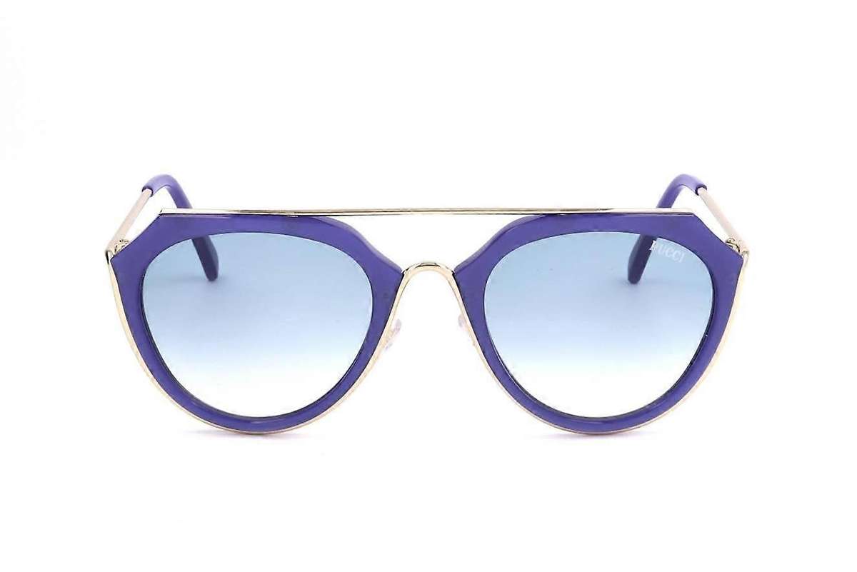 Emilio Pucci Women's Sunglasses Women's (EP0045-O 90W 51 22 135) - Purple and Gold Wire Frame