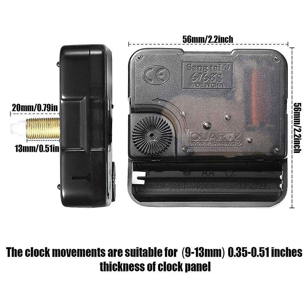 4 Pcs Quartz Clock Movement with 3 Types Of Walnut for Clock Repair