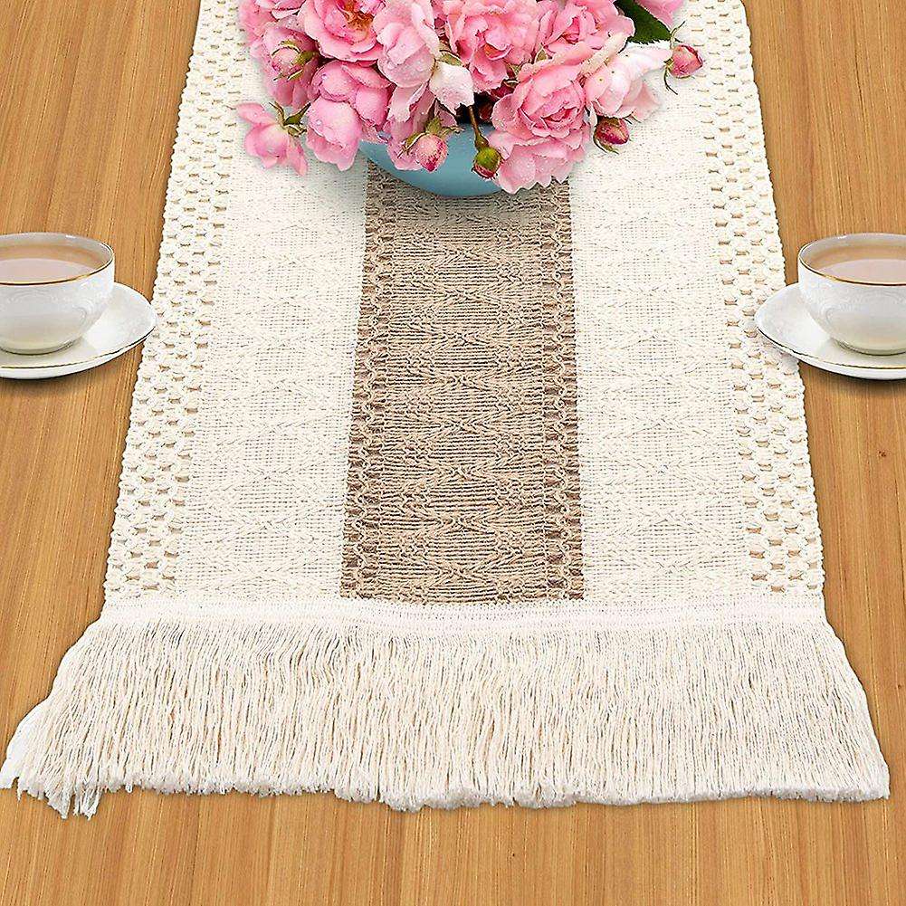 Farmhouse Boho Table Runner, for Dining Table Decoration 280cm