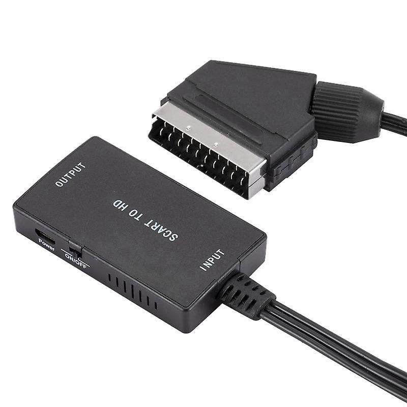 Scart to Hdmi Converter with Hdmi Cable Hd Adapter 720p 1080p