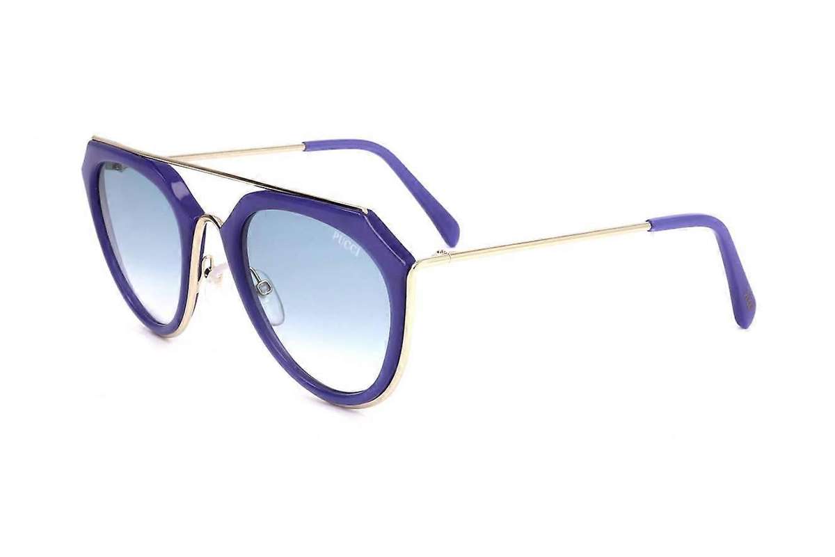 Emilio Pucci Women's Sunglasses Women's (EP0045-O 90W 51 22 135) - Purple and Gold Wire Frame