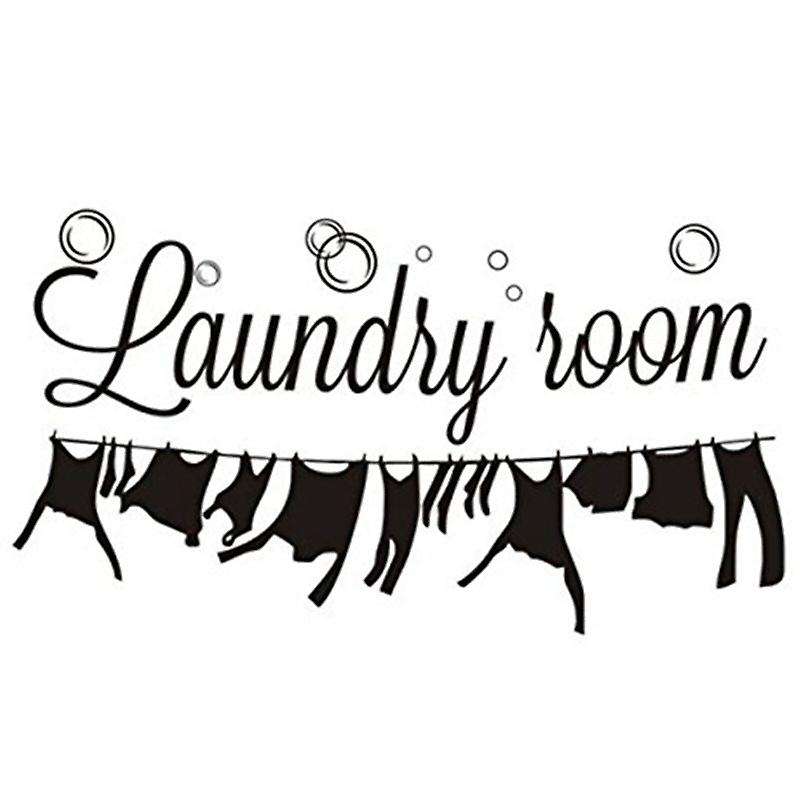 Laundry Room Laundry Room Decoration Wall Stickers Can Remove Black