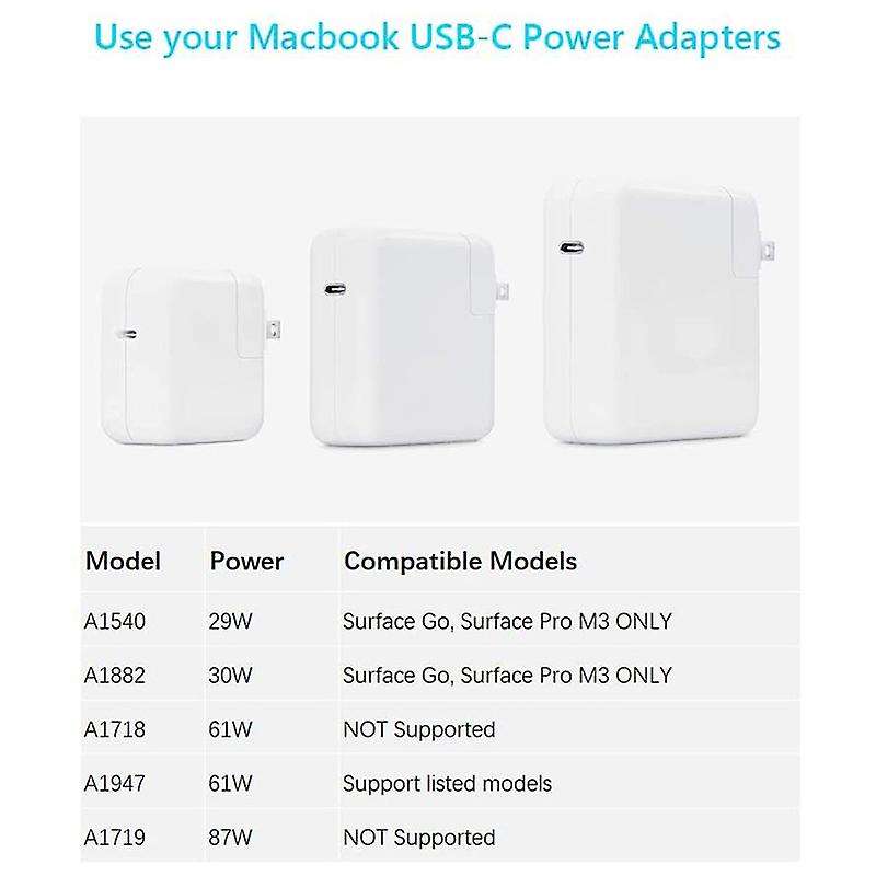 Nylon Braided for Surface Connect to Usb-c Charging Cable