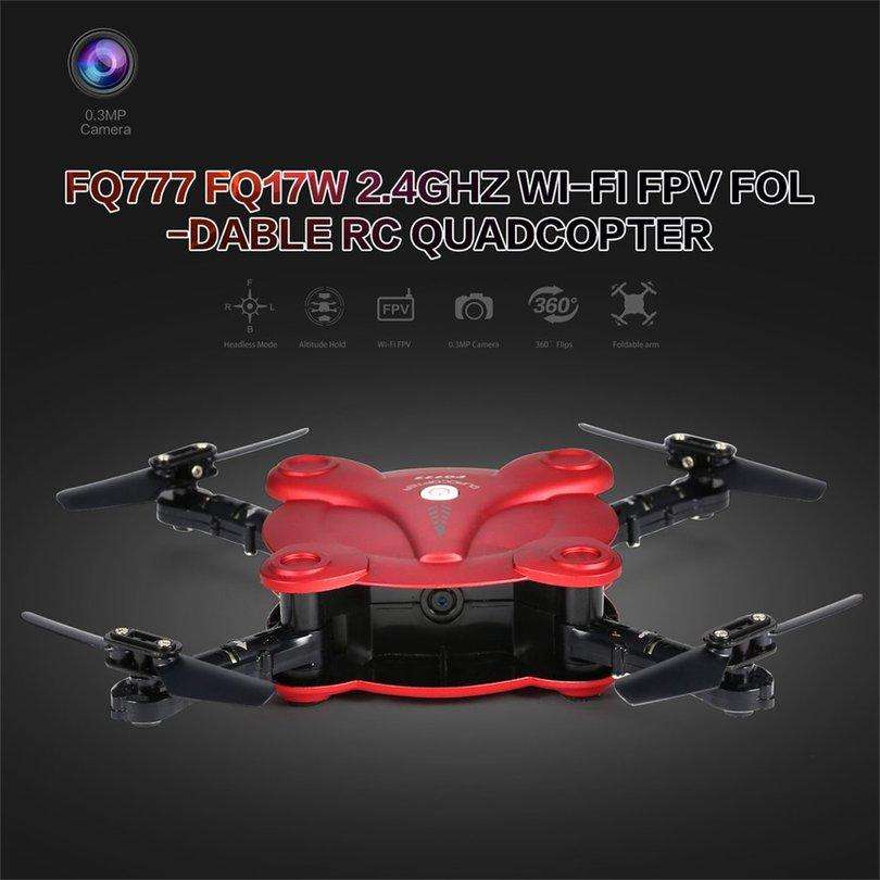 FQ17W RC Drone with Camera Live Vedio WiFi FPV Foldable G-Sensor Altitude Hold Quadcopter - Open Box
