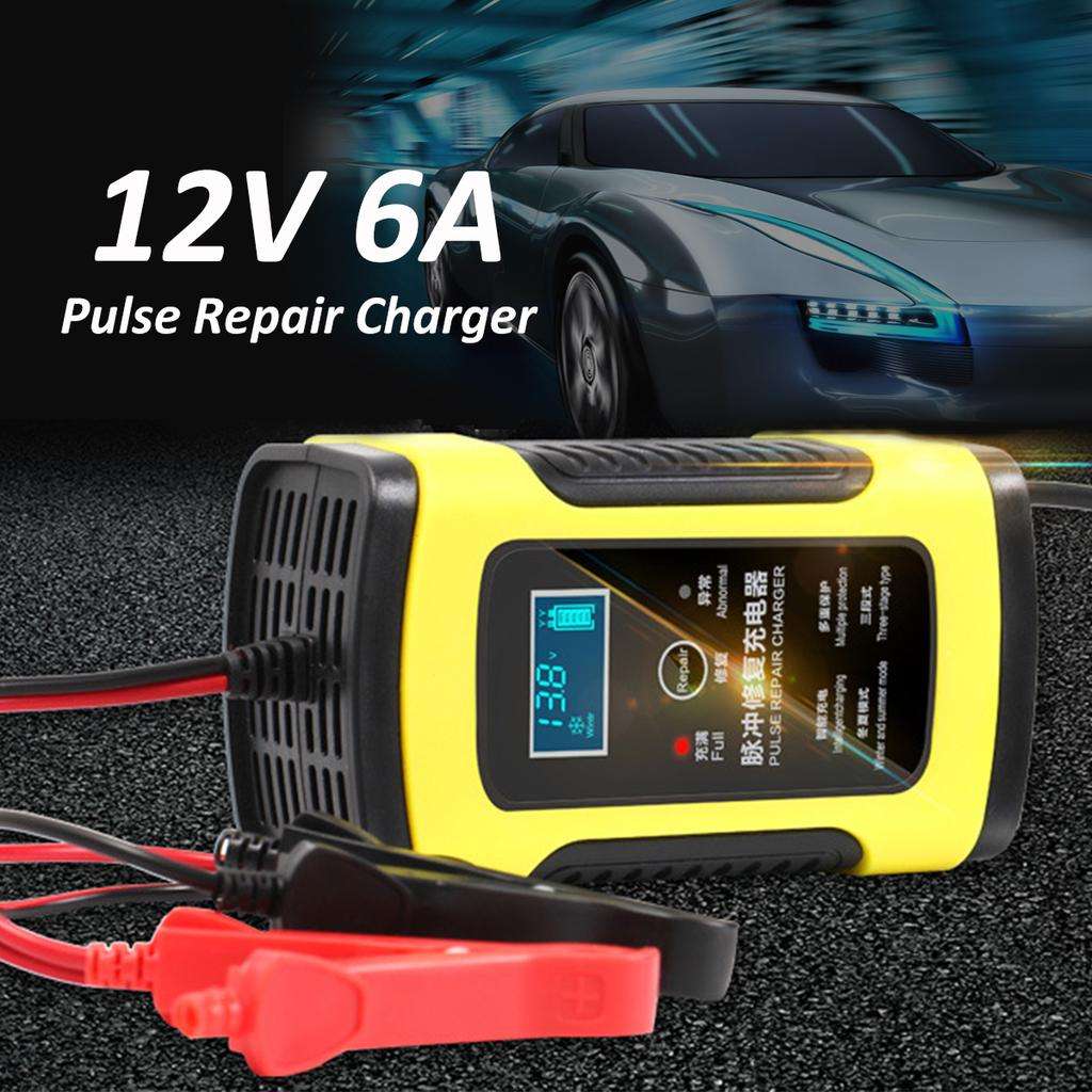 12V 6A Battery charger Intelligent Pulse Repair Lead Acid Battery Charger 12 Volts 6 Amps 2AH-100AH