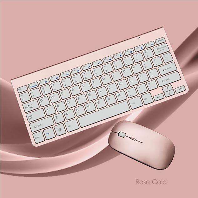 Ultra Thin Wireless Multimedia Keyboard and Mouse