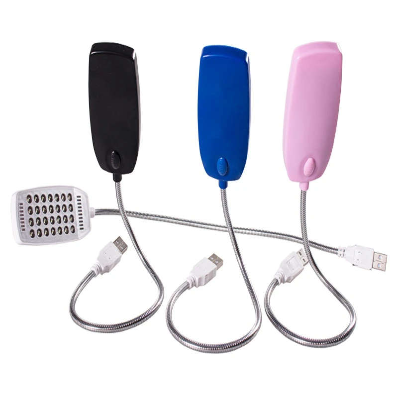 1pc 28LED Super Bright USB Plug-in Night Light with Switch Portable Computer Light Reading Light