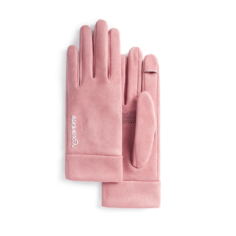 1 Pair Men Black One Size Warm Gloves