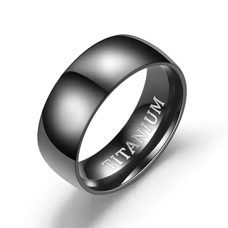 Titanium Black Ring for Men