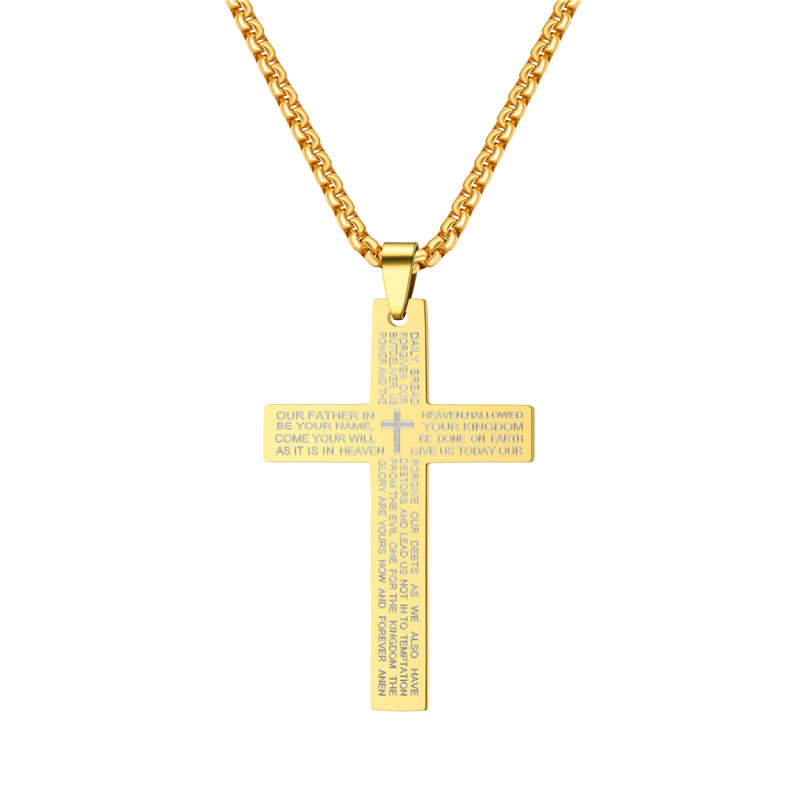 1 Piece Golden Jesus Theme Pendant
