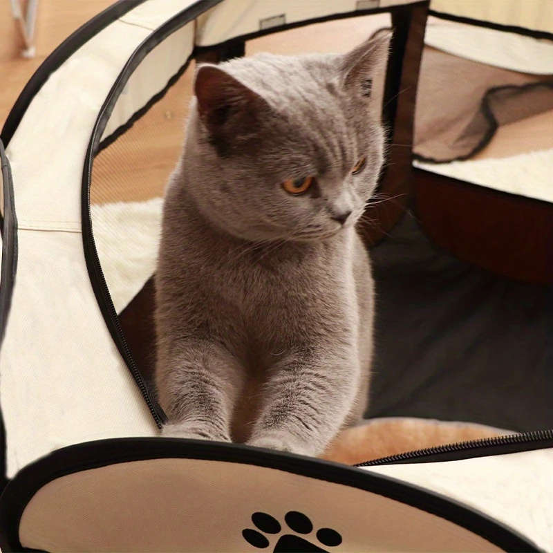 Foldable Octagonal Pet Playpen For Cats  Dogs