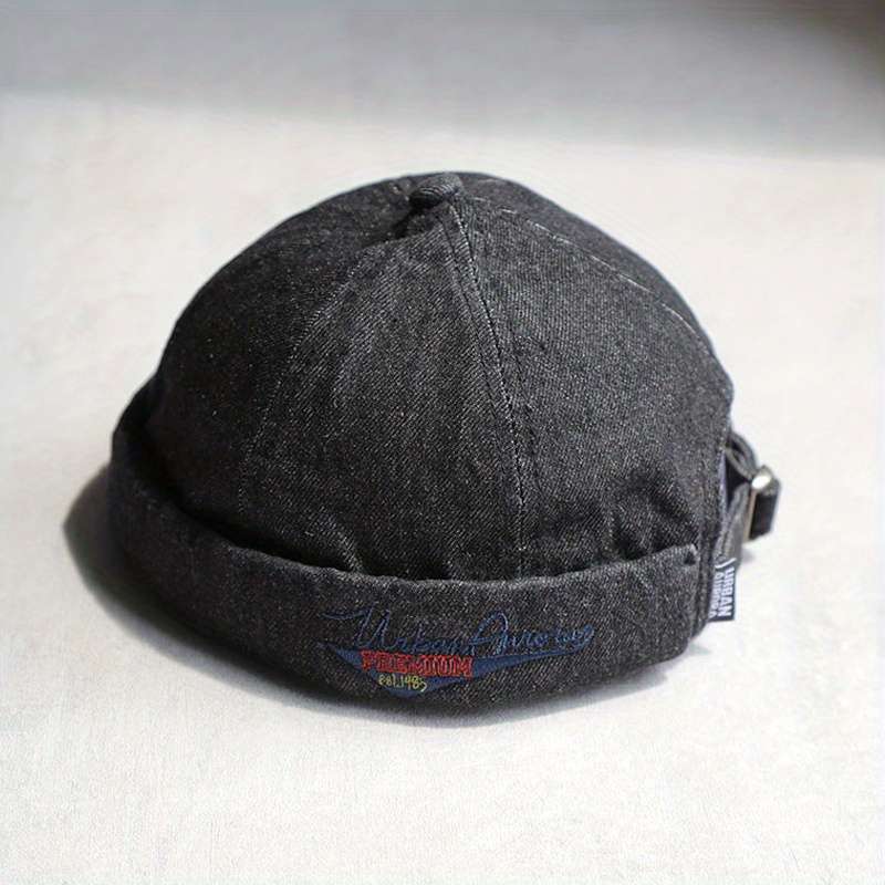 Sailor Brimless Caps Rolled Cuff Street Retro Fisherman Beanie Hat Cap