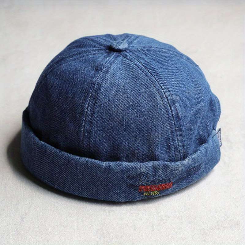 Sailor Brimless Caps Rolled Cuff Street Retro Fisherman Beanie Hat Cap