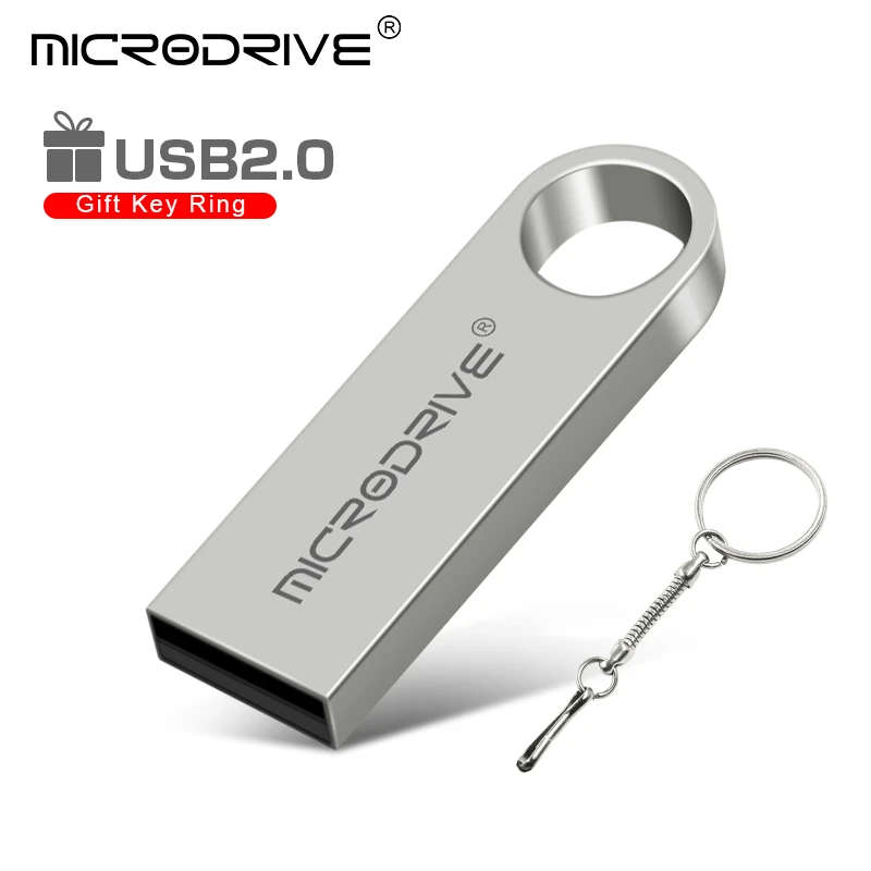 1pc High-Speed USB 2.0 Flash Drive 64GB Storage Options Portable USB Memory Stick with Key Ring