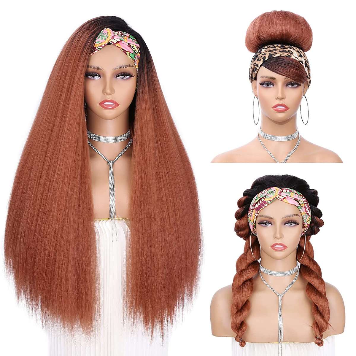 1Pc Light Brown 66.04cm Fashion Design Wig