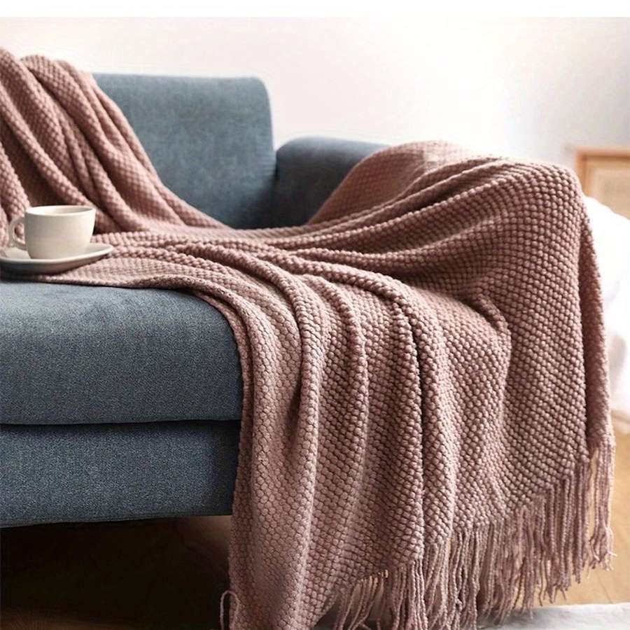 Blanket Color Rust size 152.4cmx203.2cm