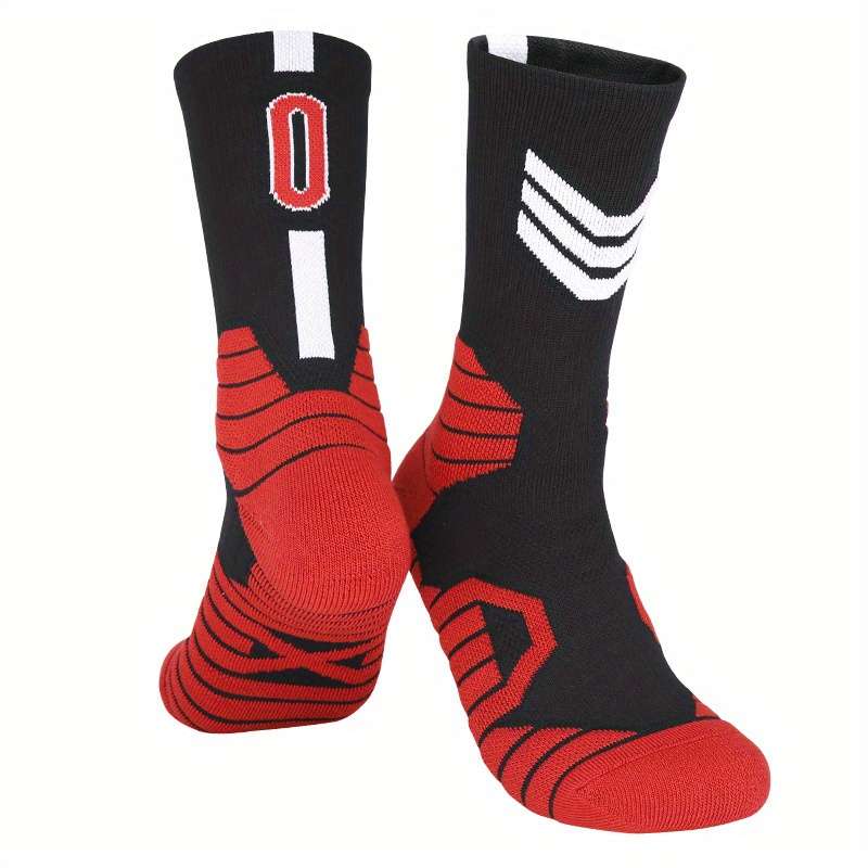 1 Pair Black Red 07 One Size Socks