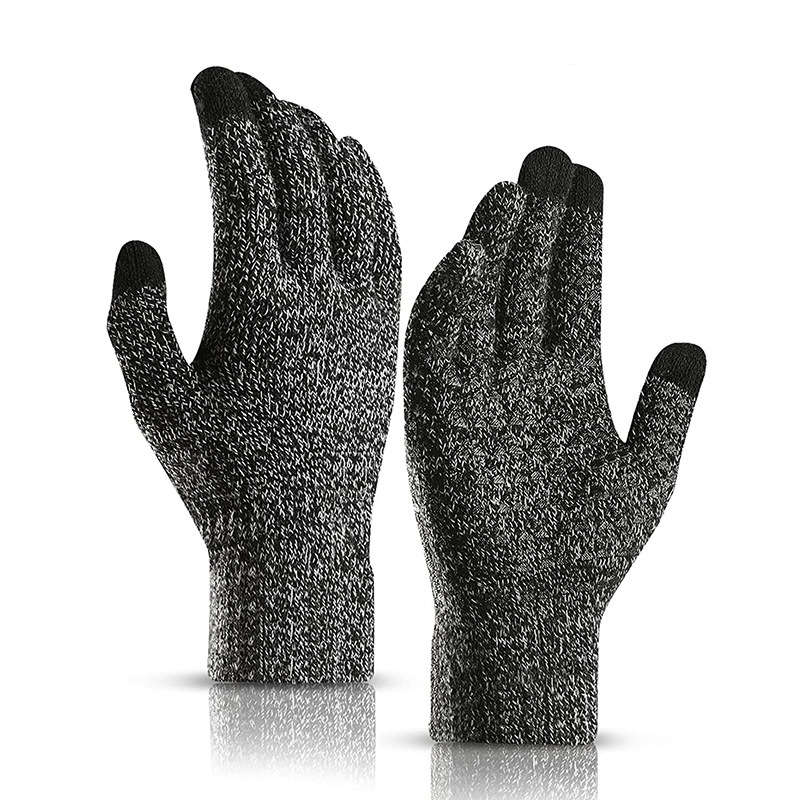 1 Pair Brown Warm Gloves